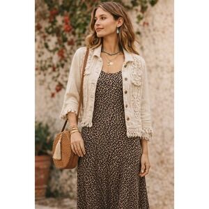 Old Navy Womens Leopard Print Sleeveless Maxi Dress Layering Small Scoop Neck